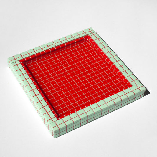Mint and Red / Swimming Pool Coaster