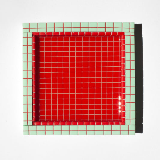 Mint and Red / Swimming Pool Coaster