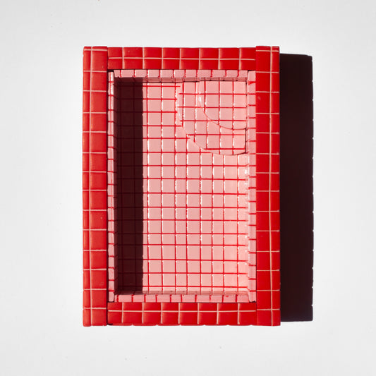 Red and Pink / Swimming Pool Trinket Dish