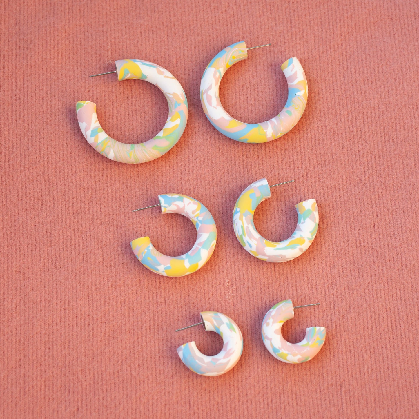 Scrap Hoops / Pastel Gradient Pool Scraps