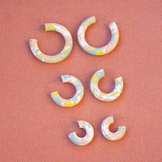 Scrap Hoops / Pastel Gradient Pool Scraps