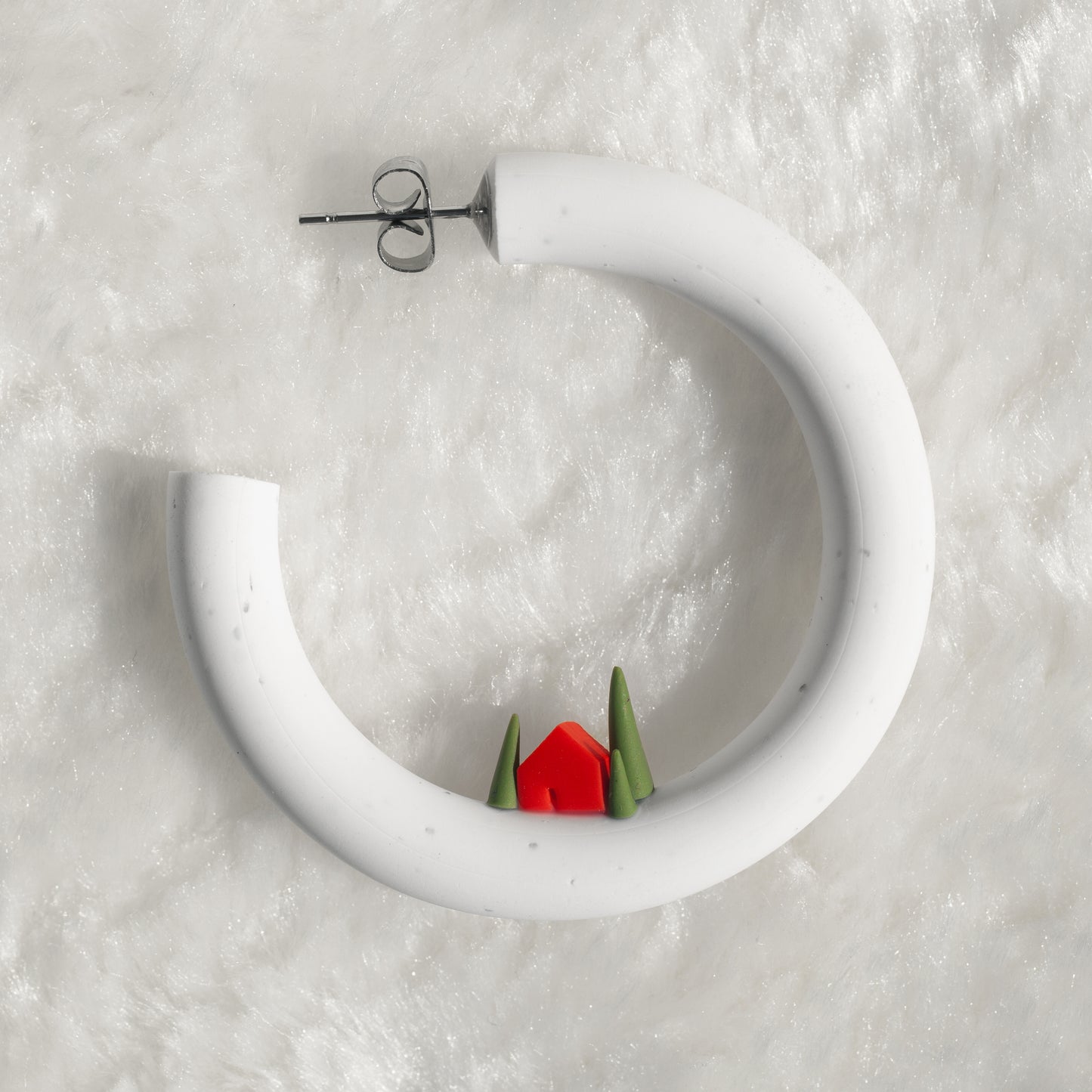 Snow Globe Hoops / Earrings