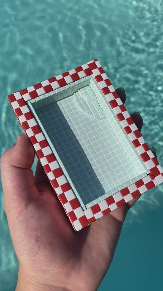 Blue and Scarlet / Swimming Pool Trinket Dish