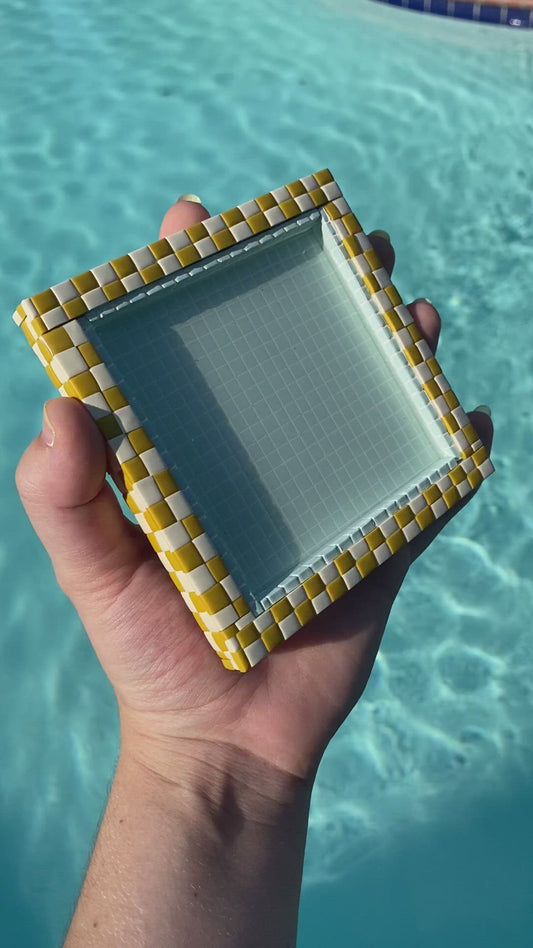 Yellow and Blue / Swimming Pool Coaster