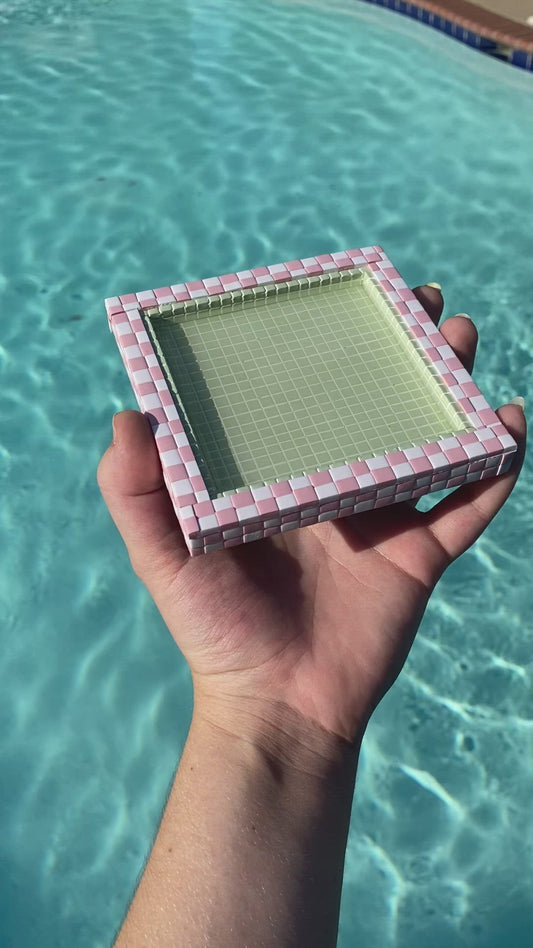 Pink and Green / Swimming Pool Coaster
